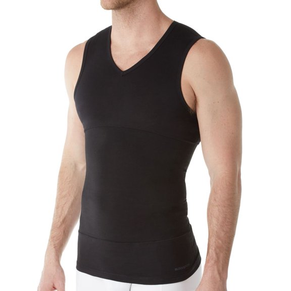 Men's Blackspade 9208 Body Control Advanced Shaping V-Neck Tank (Black 2XL)