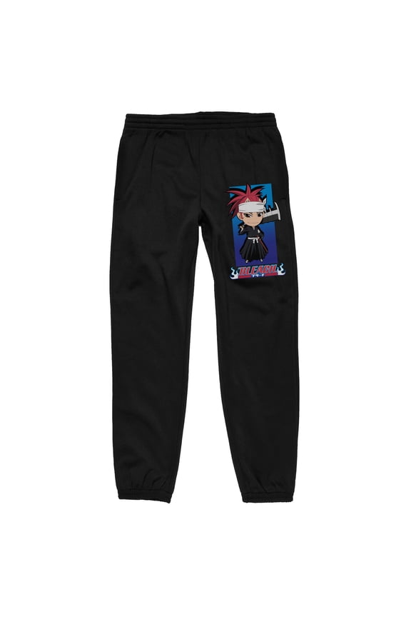 Bleach Classic Renji Abarai, Snake, Shinigami lieutenant in the 6th Division on Black Adult Sleep pant-XS