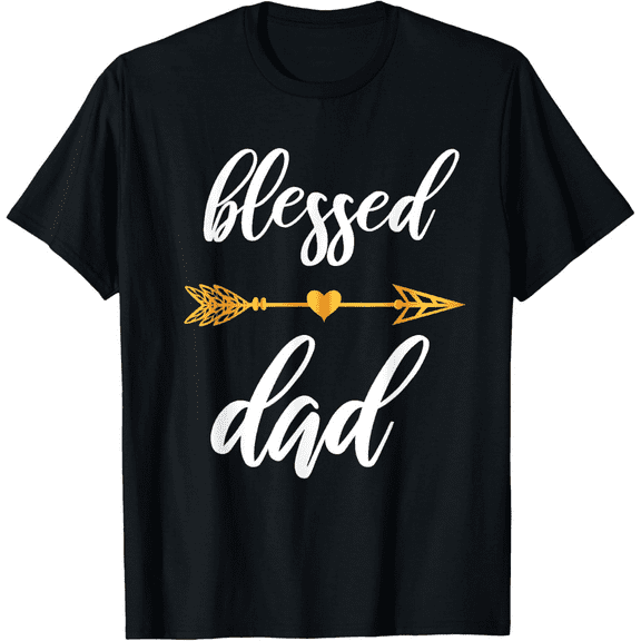 Men's Blessed Dad Shirt Father Family Matching Thanksgiving T-Shirt