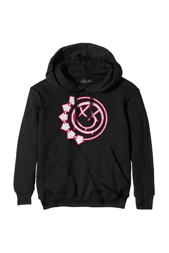 Blink-182 Unisex Pullover Hoodie Sweatshirt Six Arrow Smiley (Large)