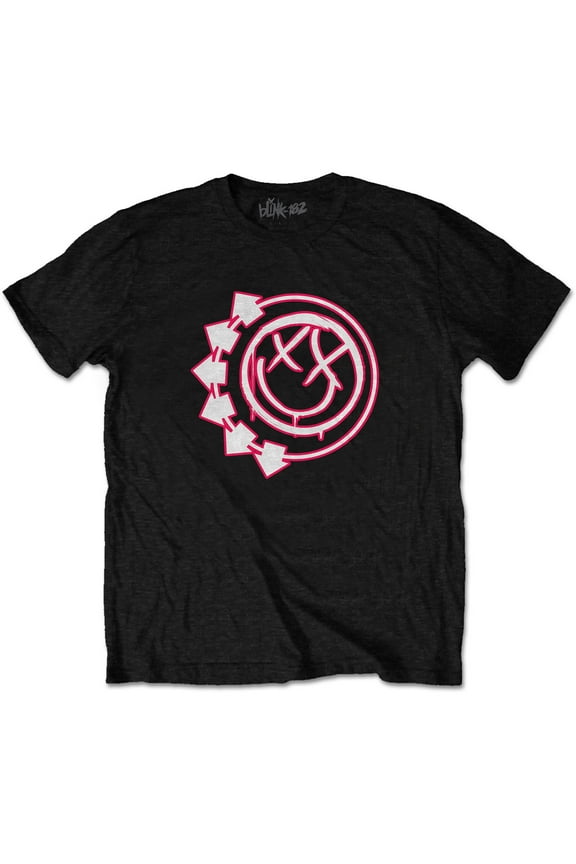 Men's Blink 182 Six Arrow Smiley Slim Fit T-shirt X-Large Black