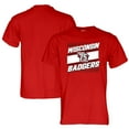 thumbnail image 1 of Men's Blue 84  Red Wisconsin Badgers Men's Hockey 75th Season T-Shirt, 1 of 3