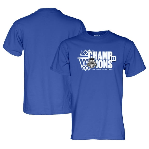 Men's Blue 84 Royal Duke Blue Devils 2025 ACC Men's Basketball Conference Tournament Champions Locker Room T-Shirt
