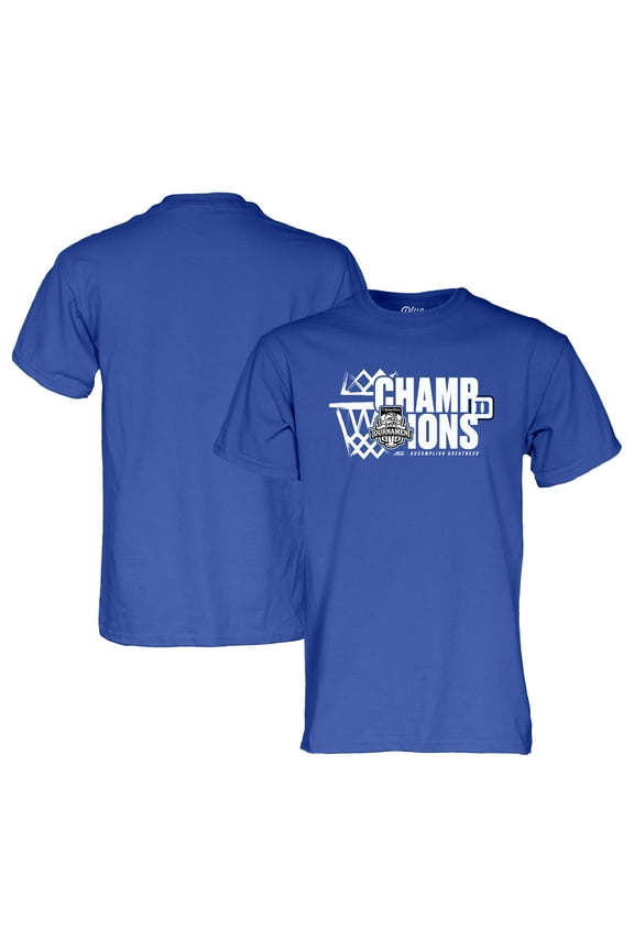 Men's Blue 84 Royal Duke Blue Devils 2025 ACC Men's Basketball Conference Tournament Champions Locker Room T-Shirt