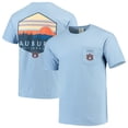 thumbnail image 1 of Men's Blue Auburn Tigers Landscape Shield Comfort Colors Pocket T-Shirt, 1 of 3