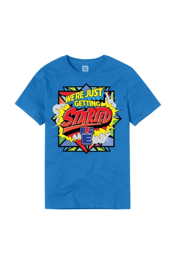 Men's Blue Big E We're Just Getting Started T-Shirt