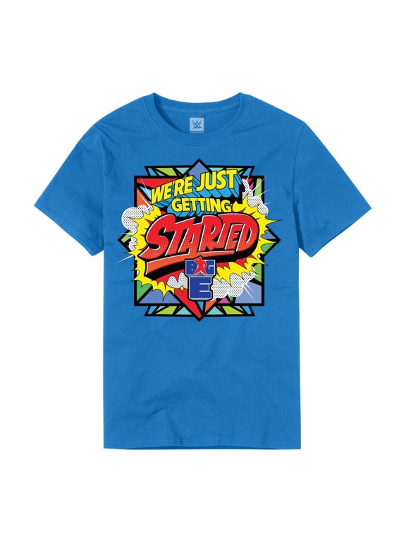Men's Blue Big E We're Just Getting Started T-Shirt