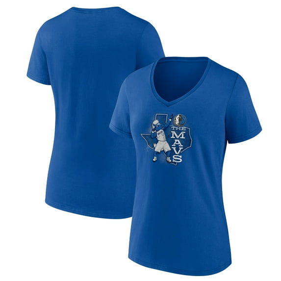 Men's Blue Dallas Mavericks Pick & Roll Coverage V-Neck T-Shirt