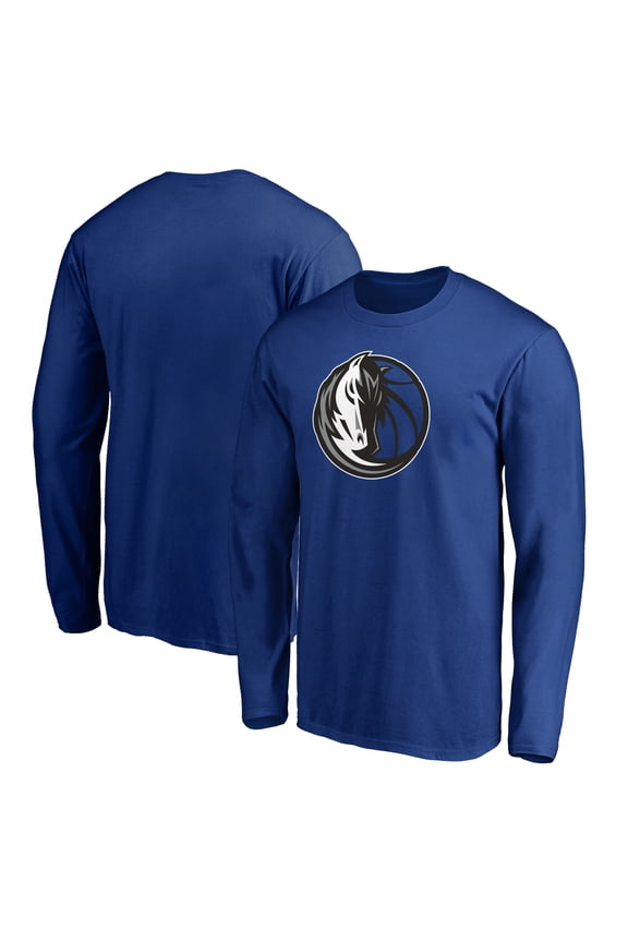 Men's Blue Dallas Mavericks Primary Team Logo Long Sleeve T-Shirt