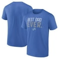 thumbnail image 1 of Men's Blue Detroit Lions Best Dad Ever Team T-Shirt, 1 of 3