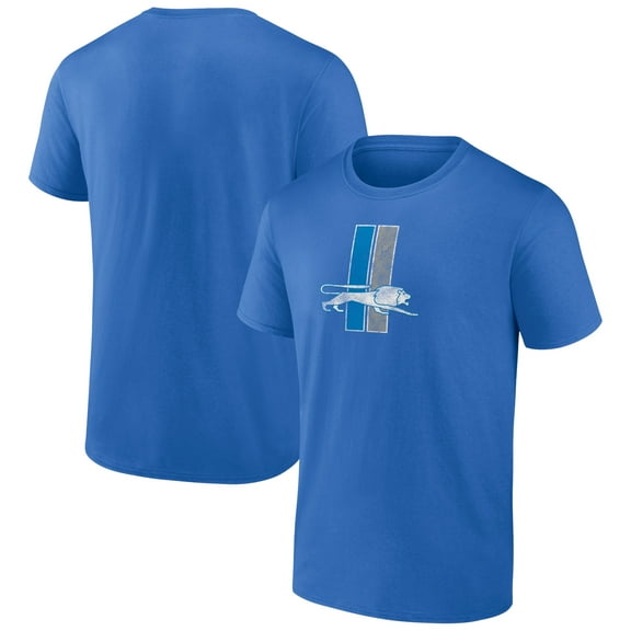 Men's  Blue Detroit Lions Throwback T-Shirt