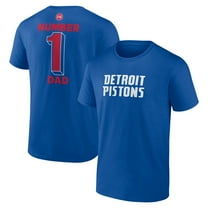 Men's Blue Detroit Pistons #1 Dad Jersey T-Shirt