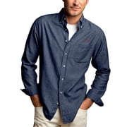 Mens Blue Eastern Kentucky Colonels Hudson Denim Long Sleeve Button-Down Shirt