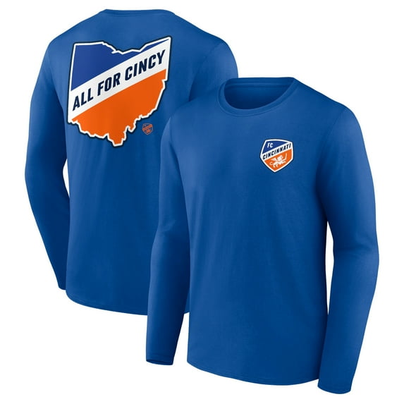 Men's Blue FC Cincinnati Team Hometown Collection Long Sleeve T-Shirt