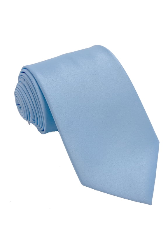 Men’s Blue Formal Satin Self-Tie Necktie in a Variety of Colors by Spencer J’s Signature Satin Collection