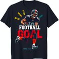thumbnail image 1 of Men's Blue Graphic T-Shirt Player 18 ' GOAL' Design, 1 of 5