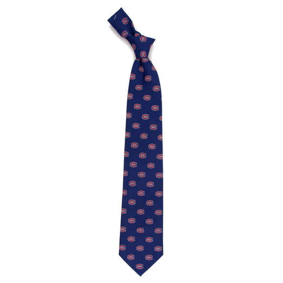 Men's Blue Montreal Canadiens Echo Woven Silk Tie