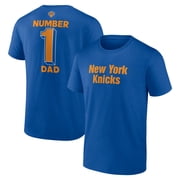 Mens Blue New York Knicks #1 Dad Jersey T-Shirt