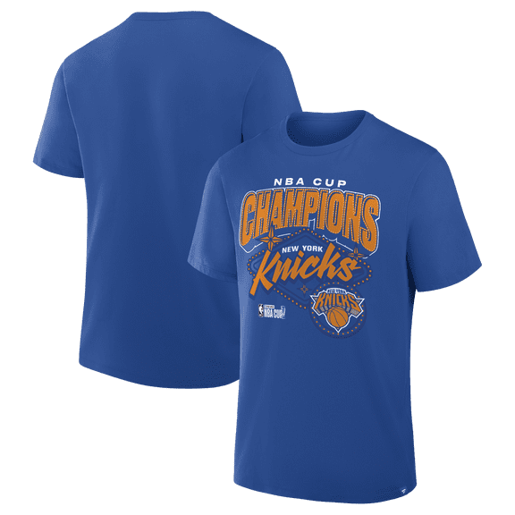 Men's  Blue New York Knicks 2025 NBA Cup Champions Legacy T-Shirt