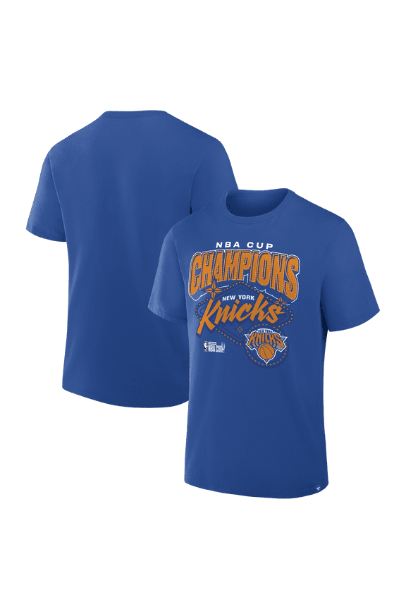 Men's  Blue New York Knicks 2025 NBA Cup Champions Legacy T-Shirt