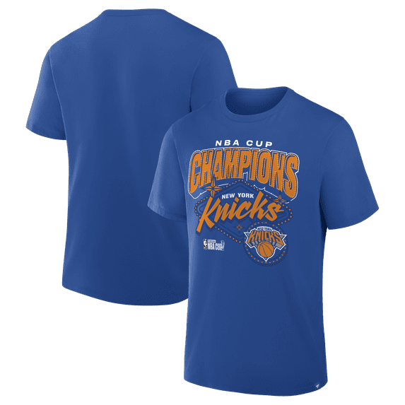 Men's Blue New York Knicks 2025 NBA Cup Champions Legacy T-Shirt