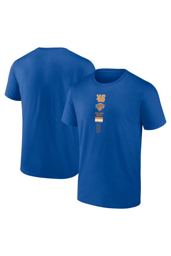 Men's Blue New York Knicks Basket T-Shirt