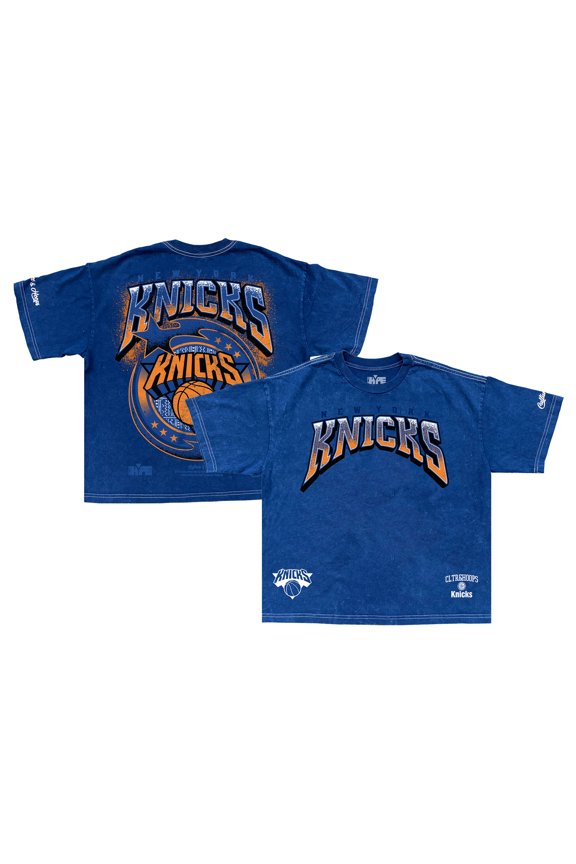 Men's Blue New York Knicks Drip & Dime Collection Premium T-Shirt