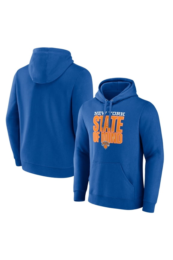Men's Blue New York Knicks Pick & Roll Coverage Pullover Hoodie