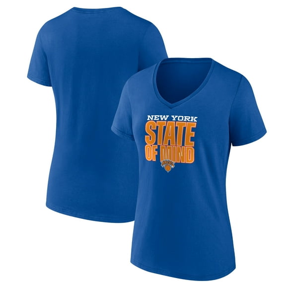 Men's Blue New York Knicks Pick & Roll Coverage V-Neck T-Shirt