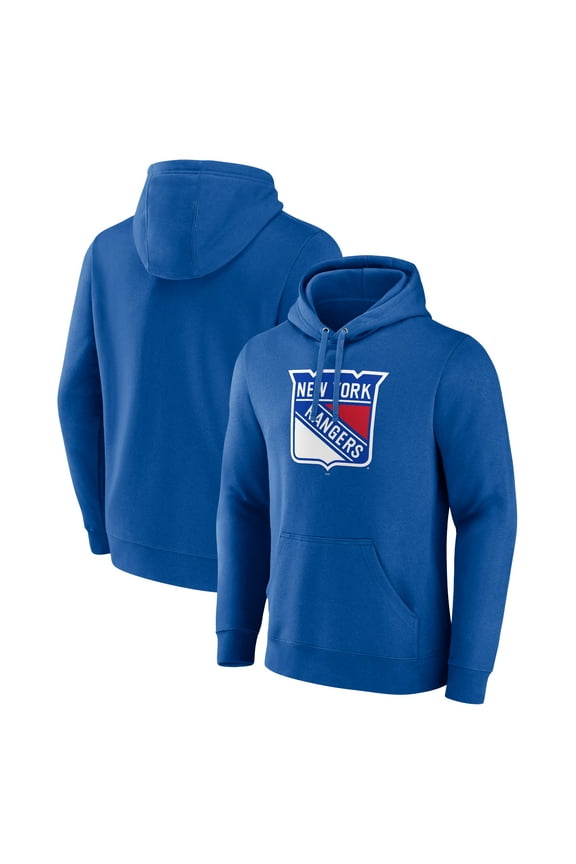 Men's Blue New York Rangers Primary Logo Pullover Hoodie