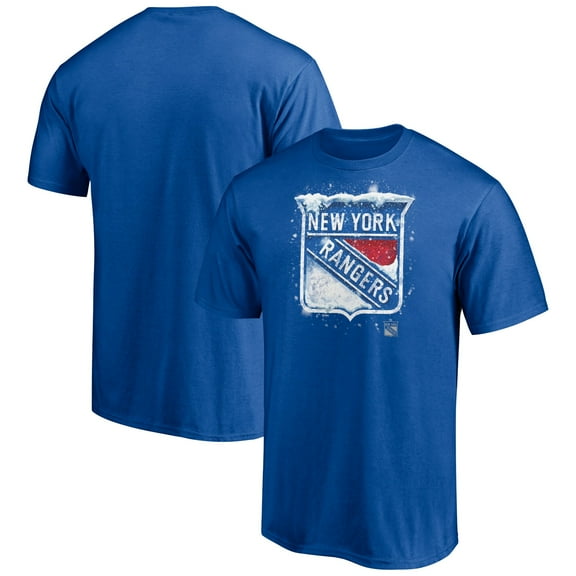 Men's Blue New York Rangers Snow Logo T-Shirt
