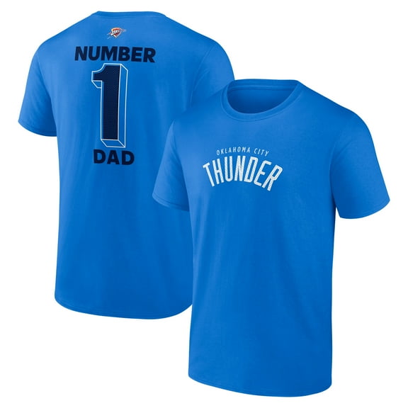 Men's Blue Oklahoma City Thunder #1 Dad Jersey T-Shirt