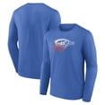 thumbnail image 1 of Men's Blue Oklahoma City Thunder Gradient Logo Long Sleeve T-Shirt, 1 of 3