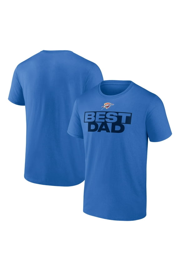 Men's Blue Oklahoma City Thunder Greatest Dad T-Shirt