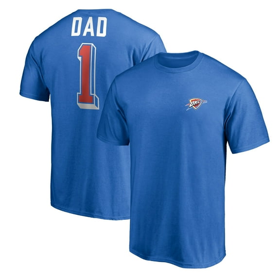 Men's Blue Oklahoma City Thunder Number One Dad T-Shirt