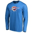 thumbnail image 1 of Men's Blue Oklahoma City Thunder Splatter Logo Long Sleeve T-Shirt, 1 of 3