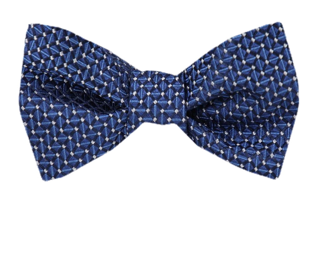 Men's Blue Silk Self Tie Bowtie Tie Yourself Bow Ties