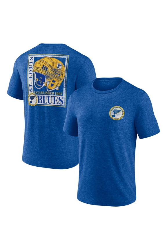 Men's  Blue St. Louis Blues Earnest Will Tri-Blend T-Shirt