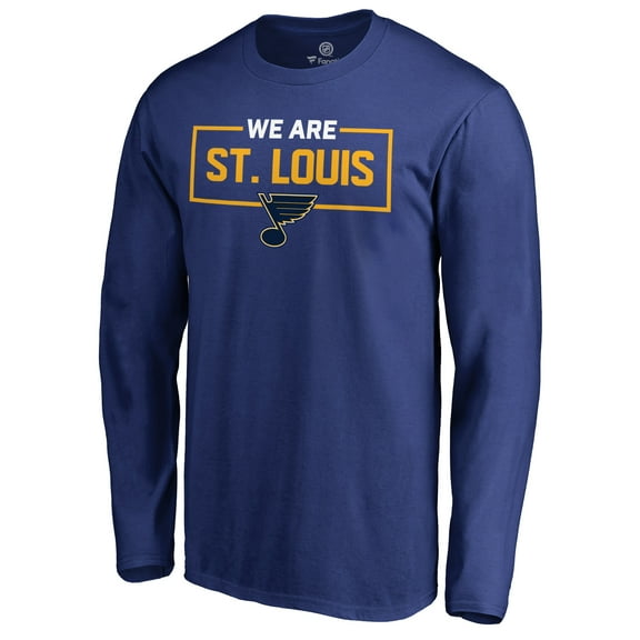 Men's Blue St. Louis Blues Iconic Collection We Are Long Sleeve T-Shirt