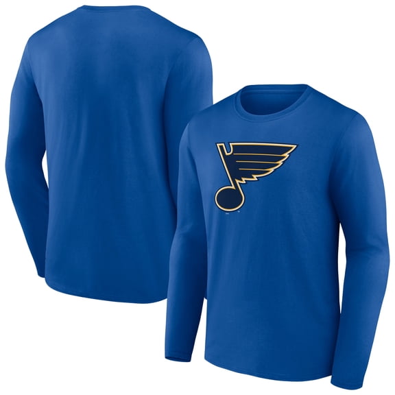 Men's Blue St. Louis Blues Primary Logo Team Long Sleeve T-Shirt