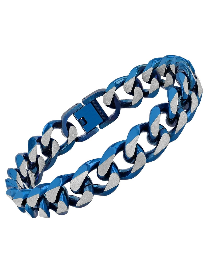 Free Shipping! Brilliance Fine Jewelry Men's Blue Stainless Steel