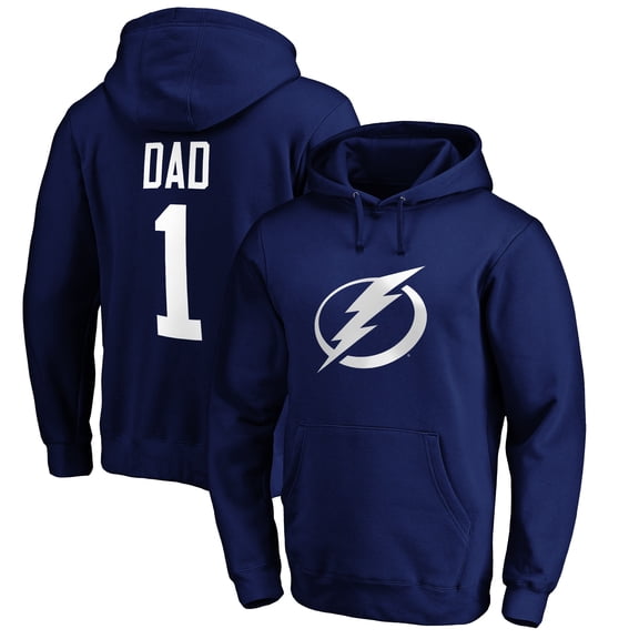 Men's Blue Tampa Bay Lightning #1 Dad Pullover Hoodie