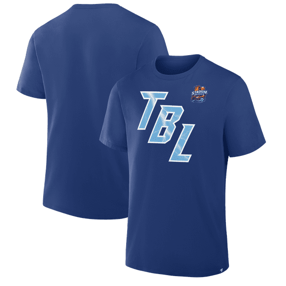 Men's Blue Tampa Bay Lightning 2026 NHL Stadium Series Primary Logo T-Shirt