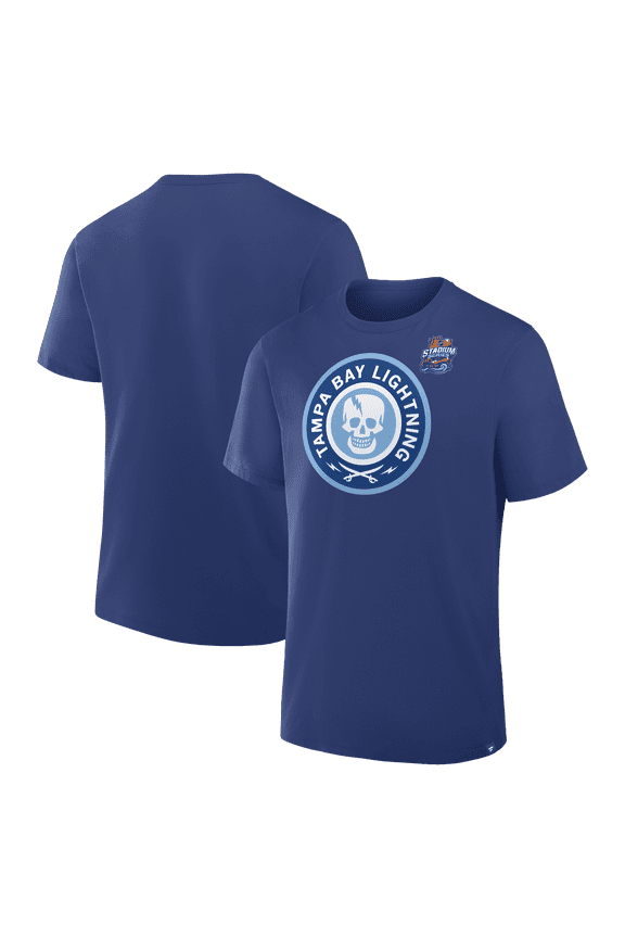 Men's Blue Tampa Bay Lightning 2026 NHL Stadium Series Secondary Logo T-Shirt