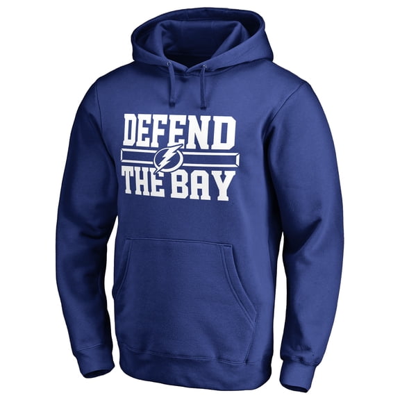 Men's Blue Tampa Bay Lightning Hometown Collection Defend Pullover Hoodie