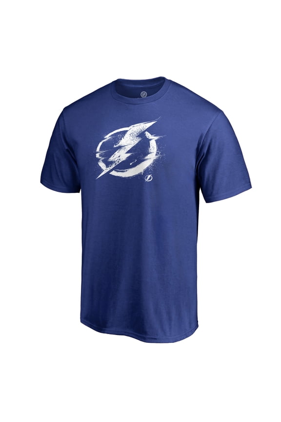 Men's Blue Tampa Bay Lightning Splatter Logo T-Shirt