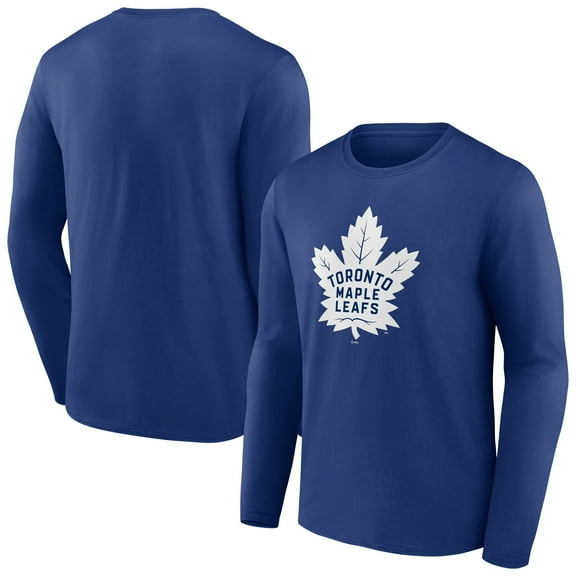 Men's Blue Toronto Maple Leafs Primary Logo Long Sleeve T-Shirt