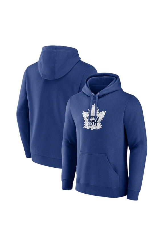 Men's Blue Toronto Maple Leafs Primary Logo Pullover Hoodie