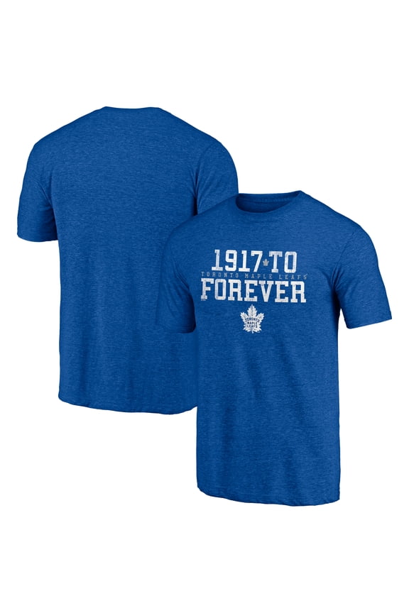 Men's Blue Toronto Maple Leafs Shoot to Score Tri-Blend T-Shirt