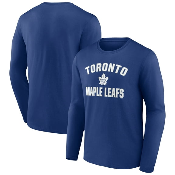 Men's Blue Toronto Maple Leafs Victory Arch Long Sleeve T-Shirt